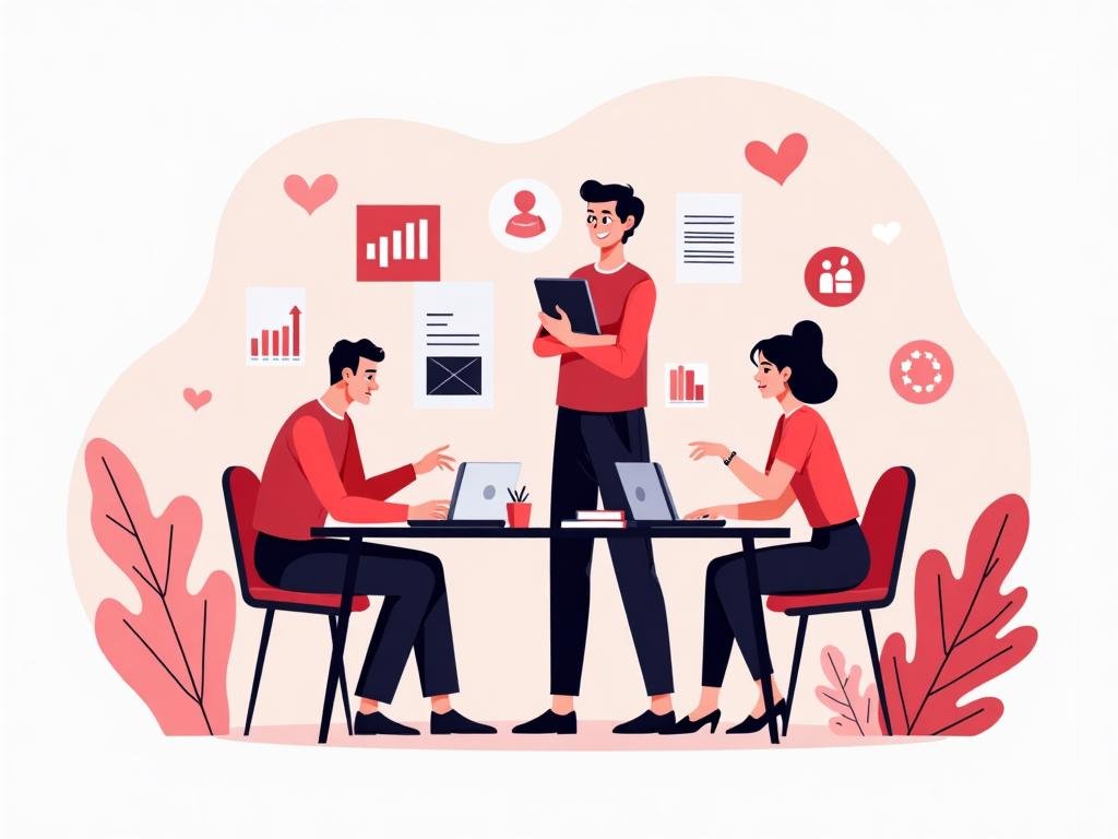 Bookkeeping team illustration